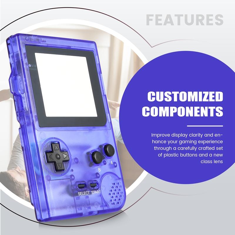 B03B-DIY Reemplazo de Carcasa Para Consola de Juegos Gameboy Pocket Para GBP Carcasa con Kit de Botones Lente de Clase