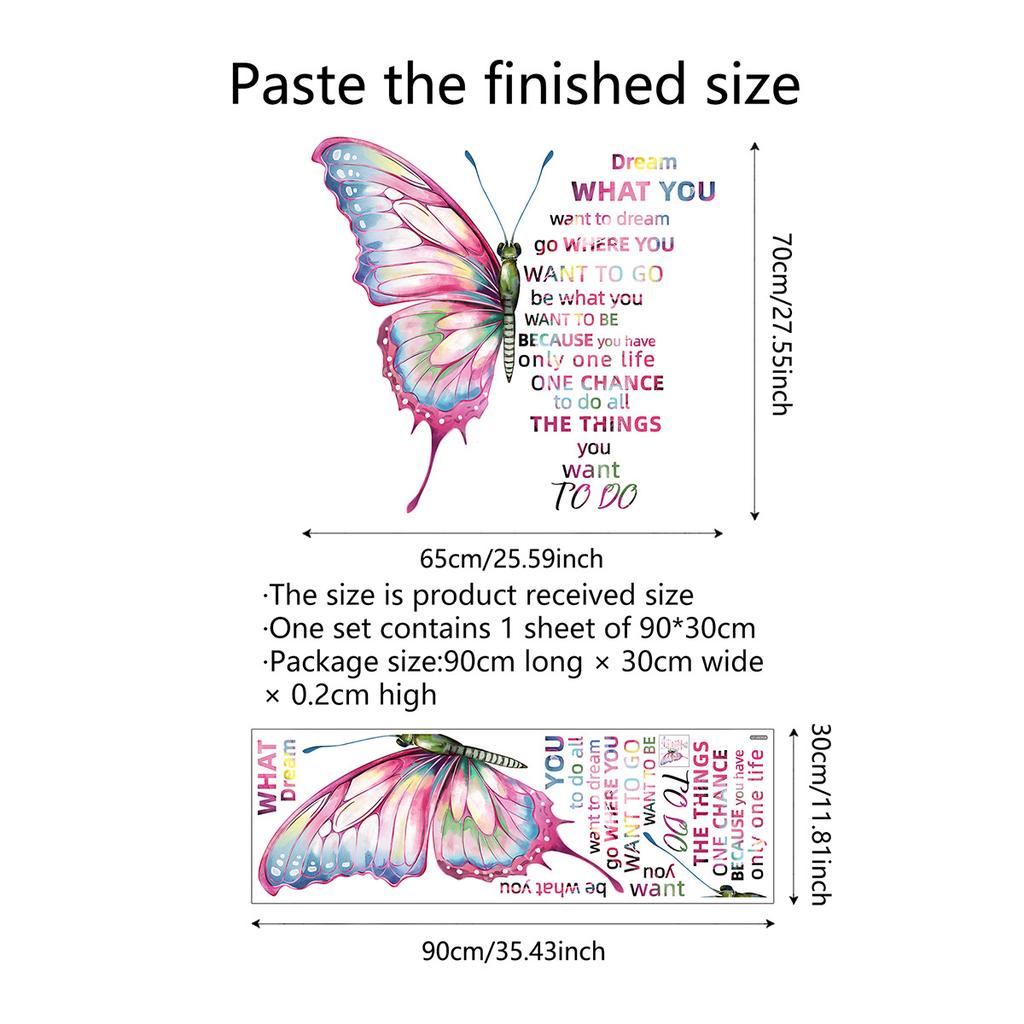 Colorful Butterfly Wall Stickers Inspirational Quotes Wall Sticker Vinyl Butterfly Wall Art Stickers