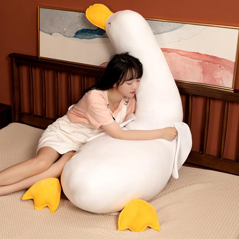 Simulation Fluffy Duck Plush Toy Cute Animal Popular Stuffed Swan Dolls Fashion Kids for Girls Birthday Christmas Gift