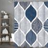 Geometric Shower Curtain, Bathroom Decorative Shower Curtain, Waterproof Shower Curtain with Hooks