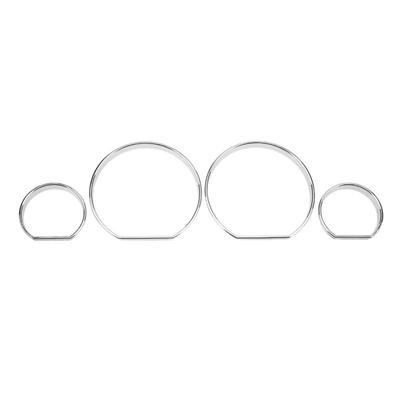 NEW 4Pcs Dashboard Decoration Frame Bezel Rings Trim For BMW E46 1998-2007