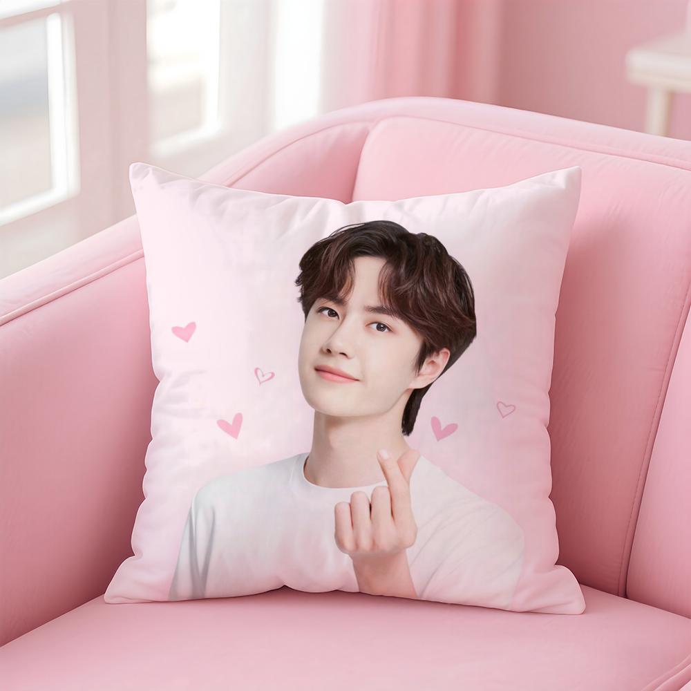 WWang Yibo Cushion Cover Soft Plush Throw Pillow Cushion CoverDoubleSided Printed Pillow Case for Sofa Home Decor
