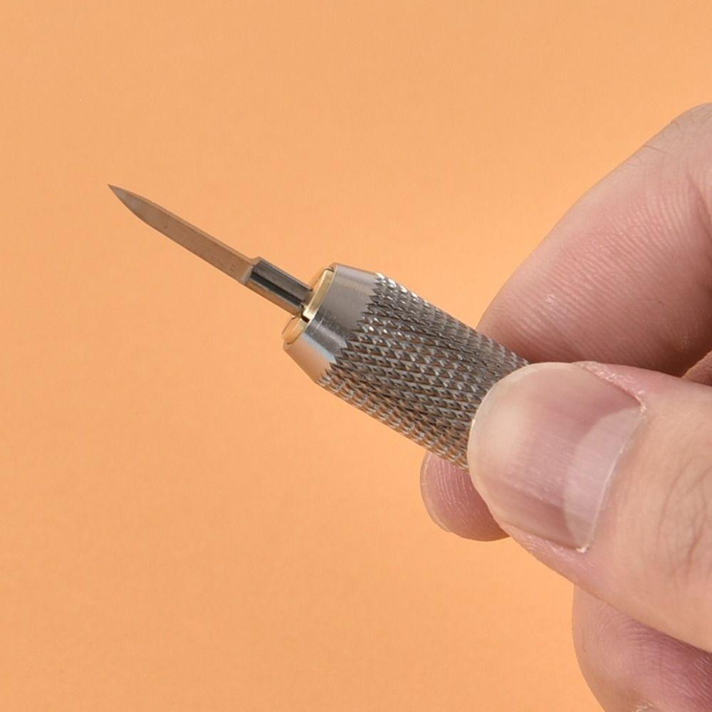 Curved Edge Triangular Scribing Cutter Ergonomic Rubber Grip Plastic Engraving Tool  Flash Removal
