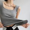 Magliette da donna senza maniche con scollo a U T-shirt da donna Gilet da strada Top