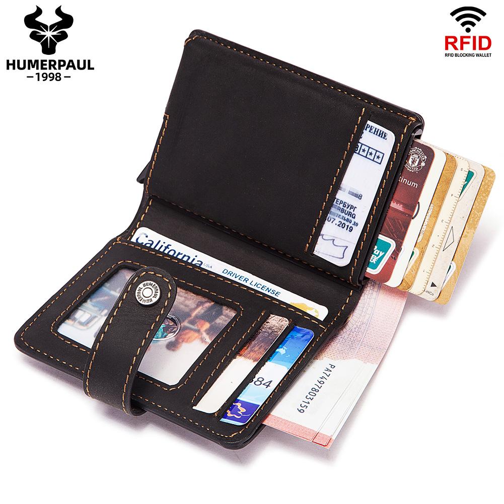 HUMERPAUL кожаный кошелек 100% коровья кожа кредитная карта кошелек коричневый — фото 8