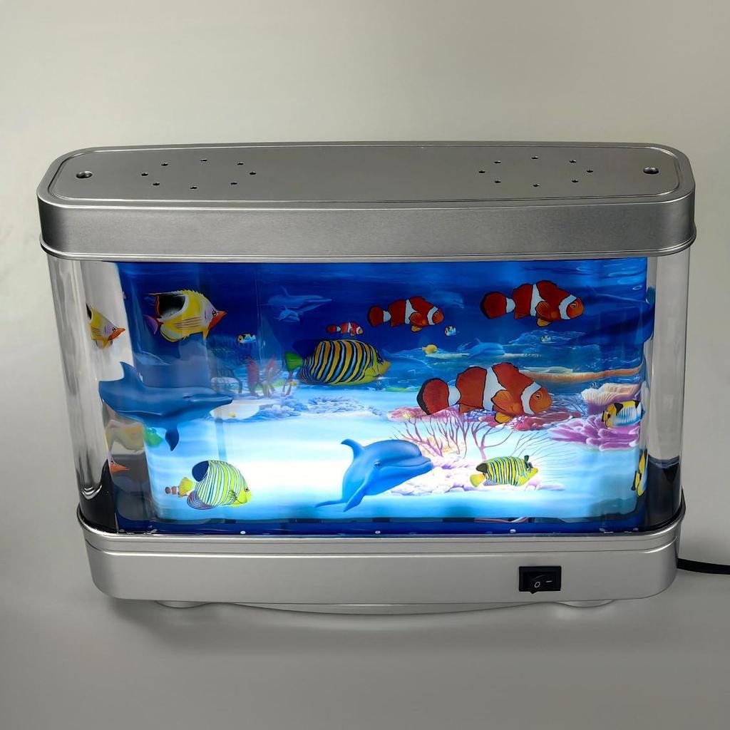 Ornamental LED Aquarium Seascape Fish Light – Desktop Night Decoration Lamp
