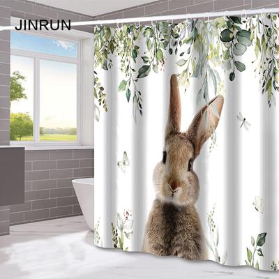 JINRUN Bathroom Thickened Waterproof Curtain Mildew Proof Shower Curtain Shower Partition Curtain Shower Curtain Bathroom Curtain Free Perforation