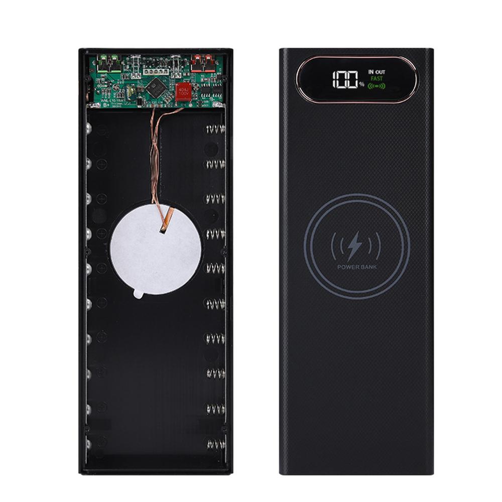 Abnehmbares USB 10*18650 Power Bank Case 22,5 W 15 W Handy-Schnellladegerät Aufbewahrung DIY 18650 Batteriehalter Ladebox