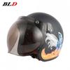 BLD Motorcycle Helmet 3/4 Open Face Men Women Universal Fit All Season Riding