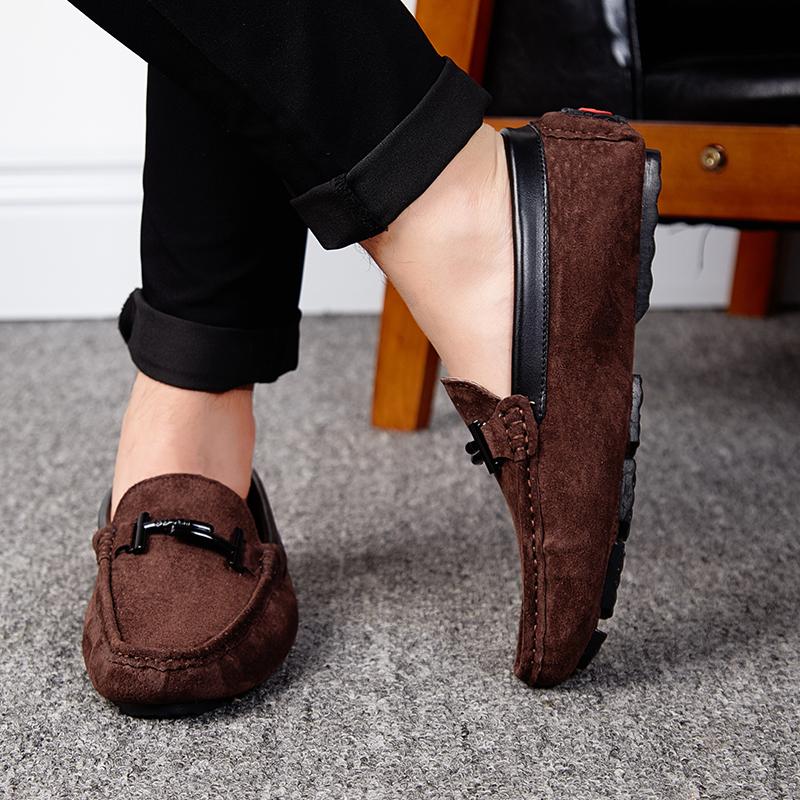 Brand New Men's Suede Leather Shoes Office Commuting Work Shoes Daily Versatile Men's Driving Shoes Free Delivery