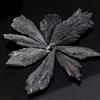 1 pcs Electroplated black tourmaline, peacock blue feathers, crystal clusters, mineral specimens, Taijing karst caves, modern decoration