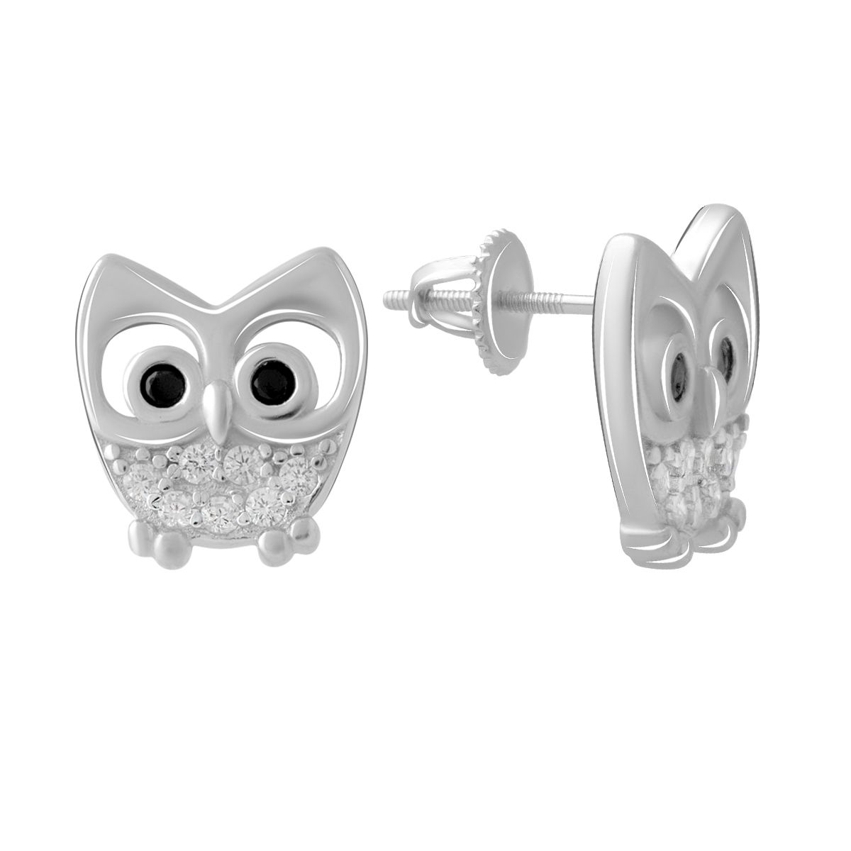 

Срібна каблучка з фіанітами (2081449) білий