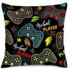 Colorful Game Controller Pillowcases For Gamers' Delight ,,Sofa And Chair Cushion Covers, Home Bedroom Room Decoration