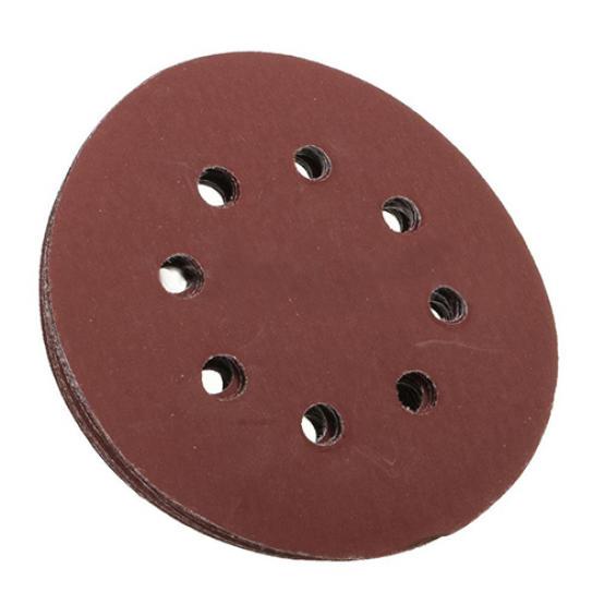 10 Pcs 125mm 5inch 8 Holes Hook Loop Sanding Discs Grit Orbital Sander Pad Mat