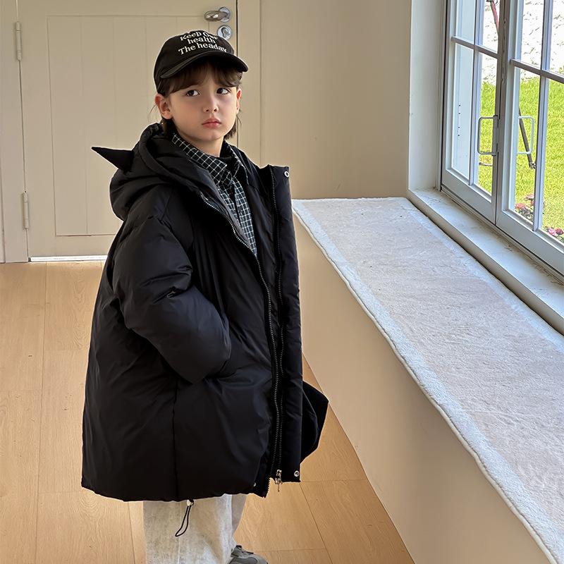 Children's Warm and Cute Mid-length Thick Winter Jacket for Boys and Girls