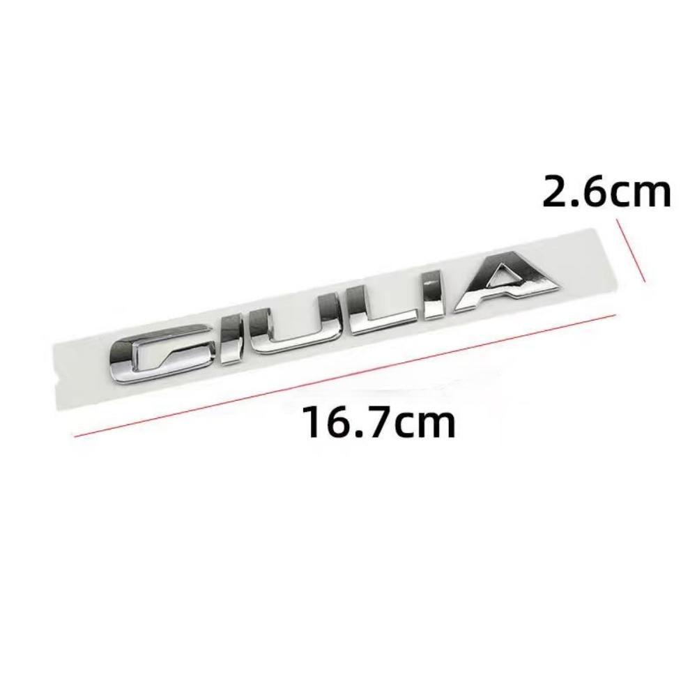 1 Pièce Q2 Q4 Giulia Stelvio Veloce Ti Logo Voiture Emblème de Hayon Arrière Autocollants Pour A-lfa R-omeo 156 159 Mito Giulia GT Brera Spider Giulietta 147gt 166