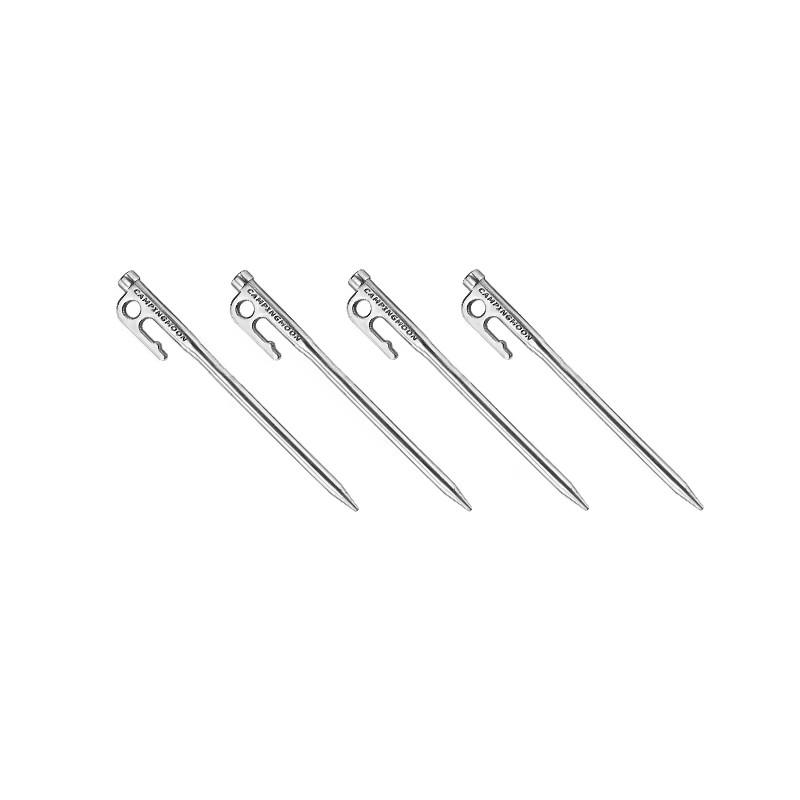 CAMPINGMOON Premium Stainless Steel Tent Stakes Pegging Ground Nails Strong and Bend Resistant Reliable in Tough Environments