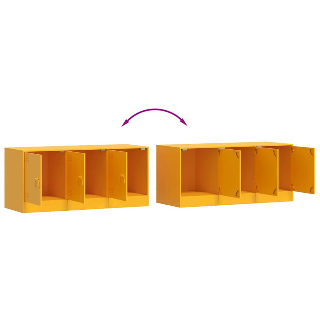 TV Stand Mustard Yellow 99 x 39 x 44 cm Steel