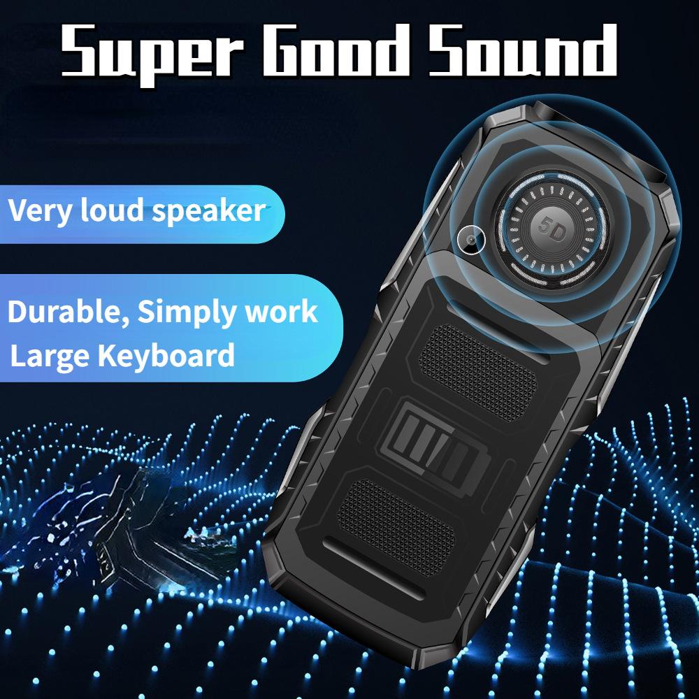 Big Electric Tyrant Three-proof Elderly Year Mobile Phone Pass Outdoor Standby Long Double Flashlight Big Speaker Button