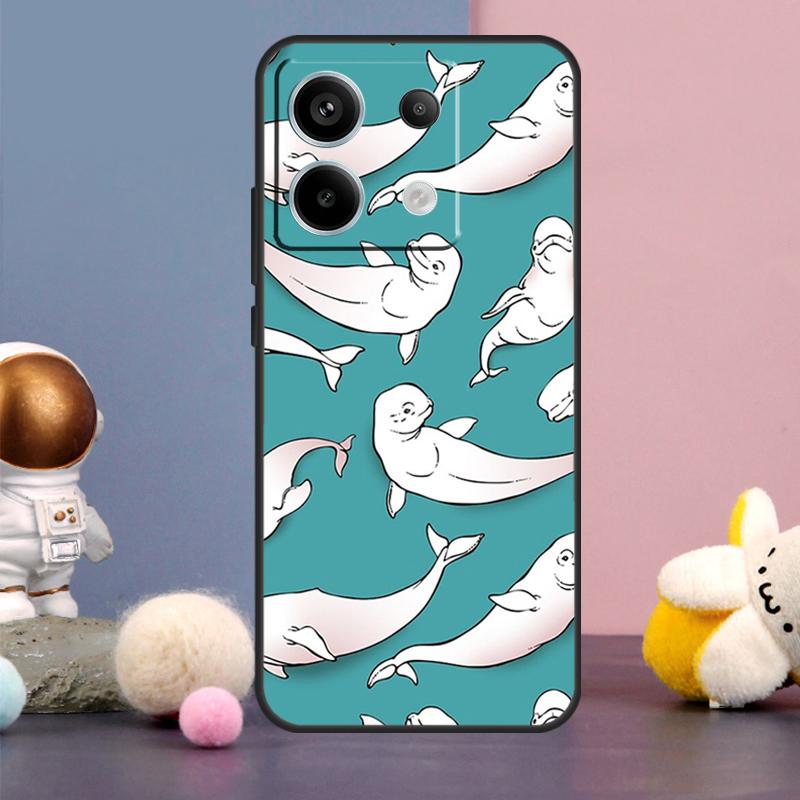 Blue Ocean Whales Pattern Case For Xiaomi Redmi Note 13 9 10 11 12 14 15 Pro Plus Redmi 15 15C 14C 10C 12C 13C Cover