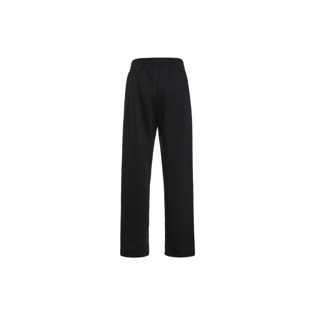 Adidas Casual Sports Fleece-Lined Running Knit Straight Pants Men Bottoms Black GK9366