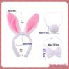 Children's Cute Plush Rabbit Ear Headband for Face Washing and Photos