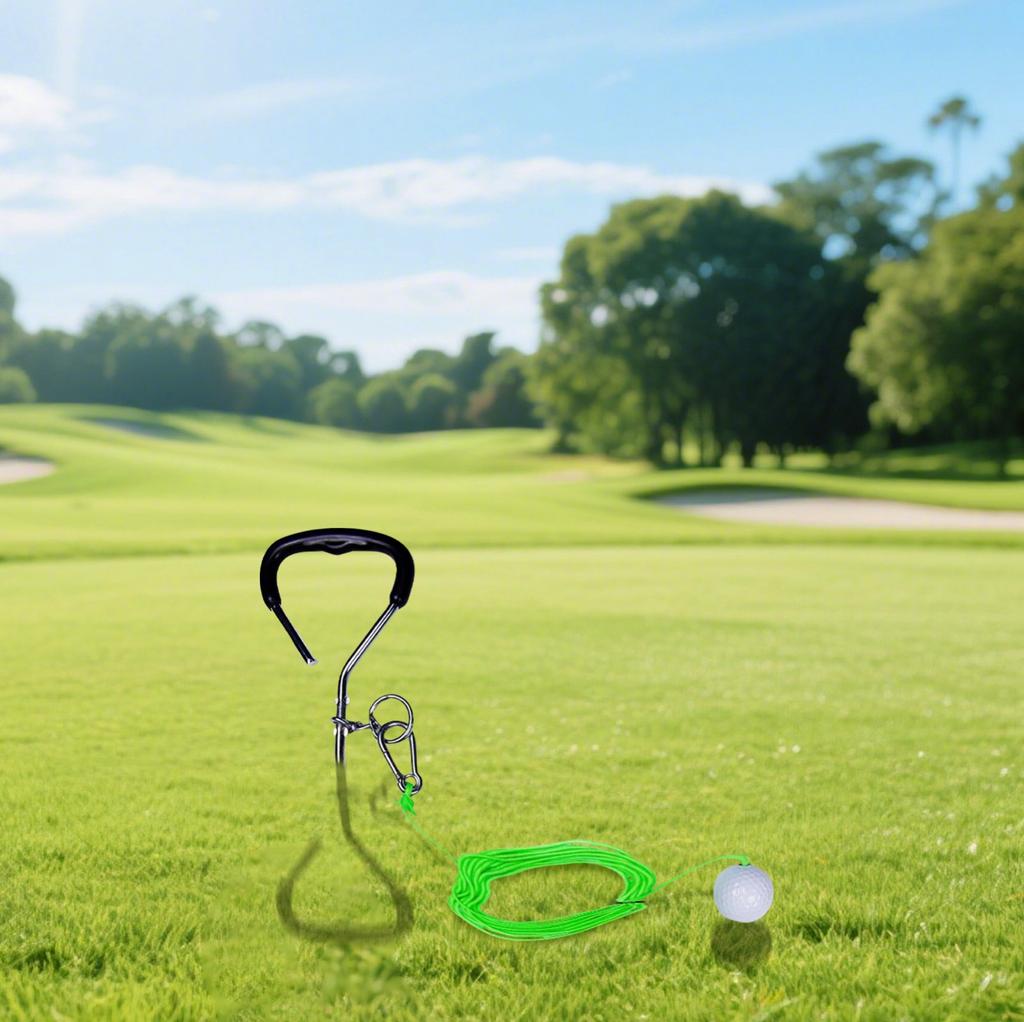 Golf Training Tools For Driver And Irons, Swing Training Aids, Golf Rope Tool With Real Golf Balls For Beginners