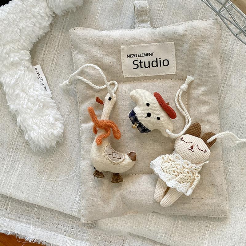 Creatieve Stoffen Dierlijke Pop Sleutelhanger Voor Tas Hanger Grappige Kleine Beer Sleutelhangers Eend Schattige Egel Hanger Accessoires Cadeaus