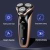 Germany 4D Electric Shaver: Rechargeable, Washable, Three-Blade Men's Razor and Smart Beard Trimmer with Floating Heads.