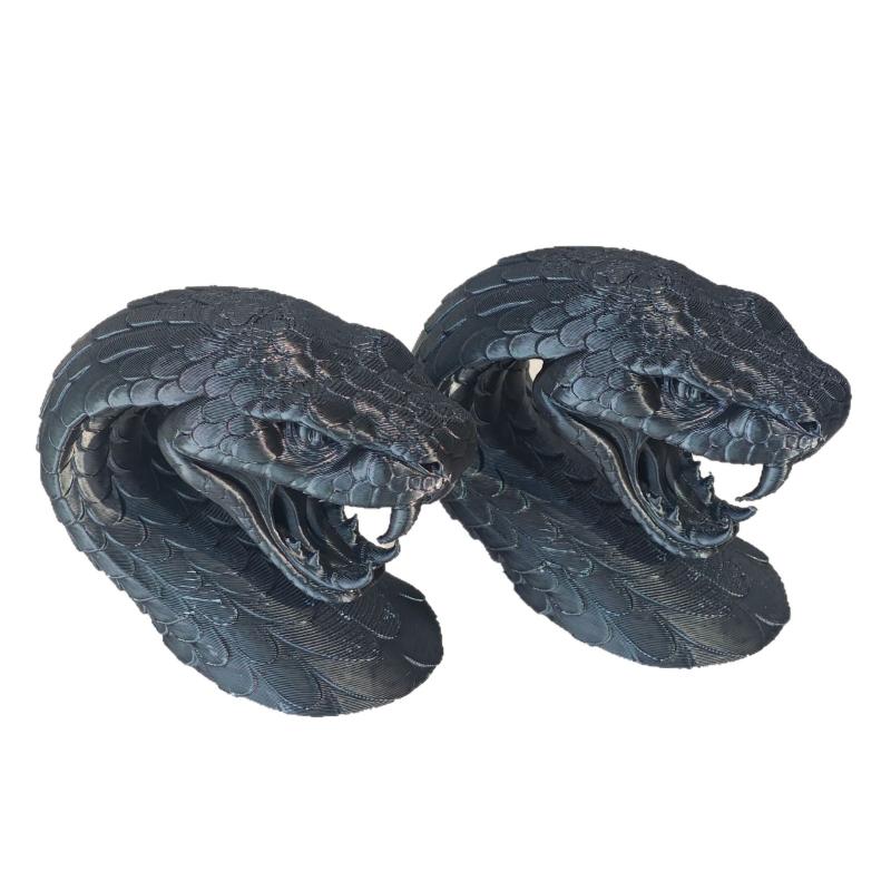 1Pcs Car Interior Accessories Snake Head Collectible Decor Statue Ornament For Car Dashboard Desk Bookshelf And Bonsai Decor