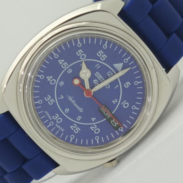 

USED SEIKO 5 AUTOMATIC 7019A JAPAN MENS BLUE DIAL WATCH 010-a415134-2 Sku010-a415134