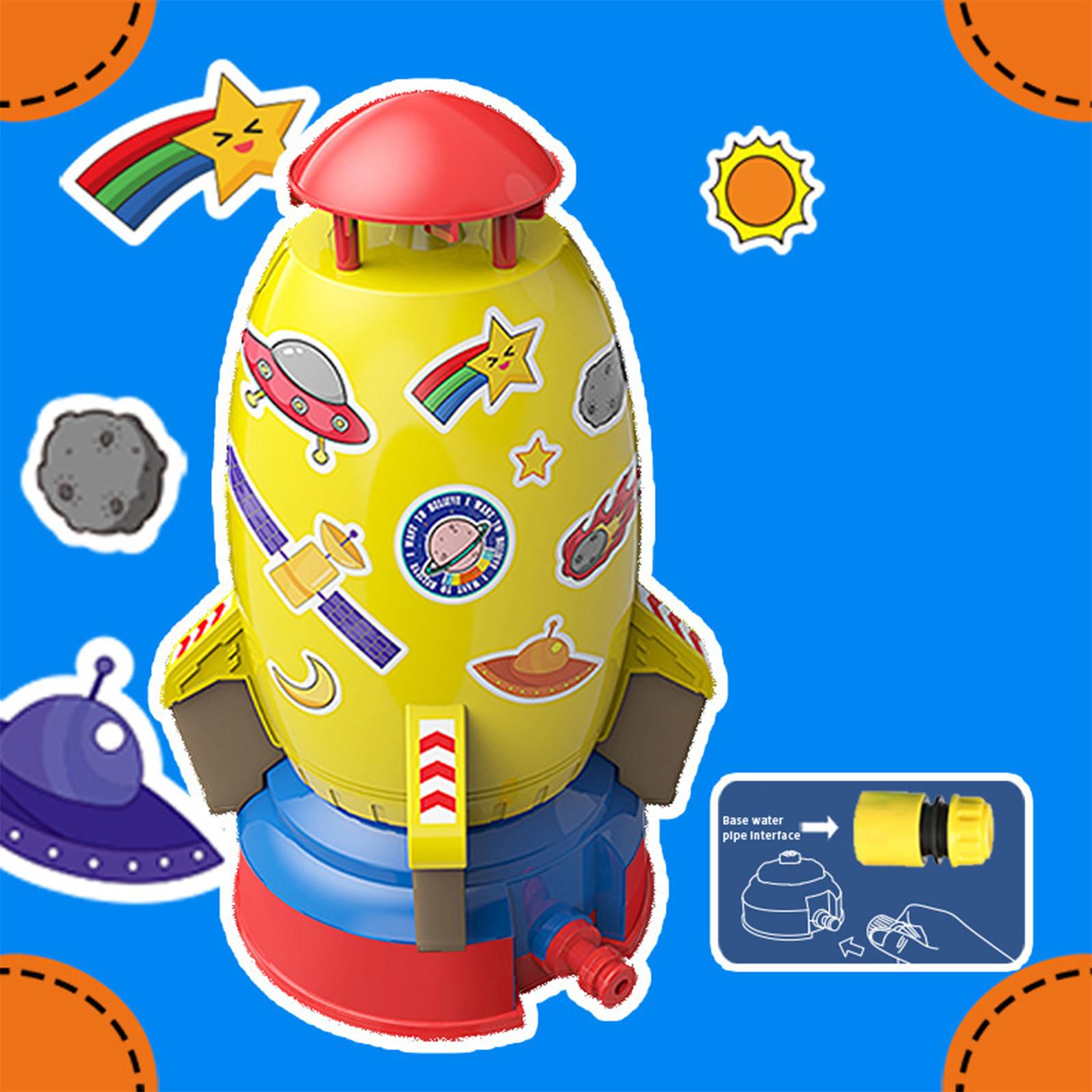 

Новый распылитель воды, ракетный разбрызгиватель, летние детские распылители воды, уличные газоны, распылитель воды, игрушка One Size жёлтый