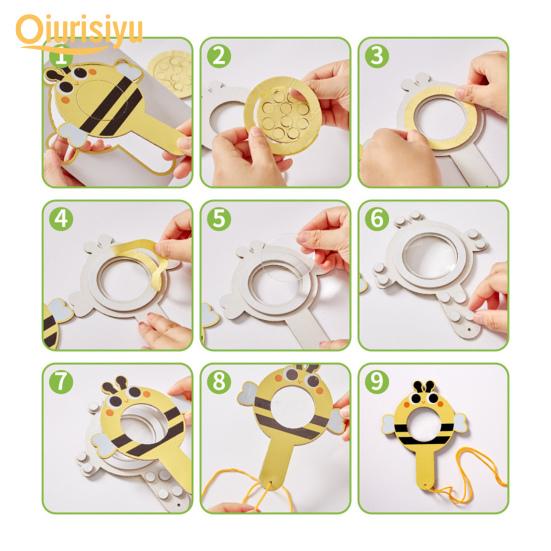 1 Set Practical Easy to Install Cooperation Lightweight Frog Shape Magnifier Educational Toy Kid Supply Kids Magnifier