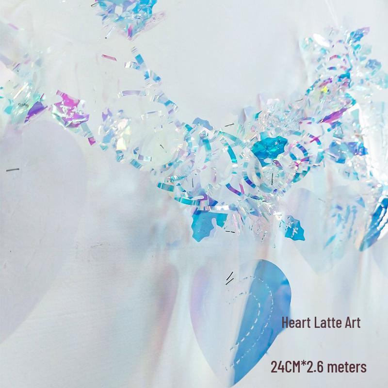 Duhaový vločkový voštinový míč - Barevná vánoční a jarní dekorační rekvizita