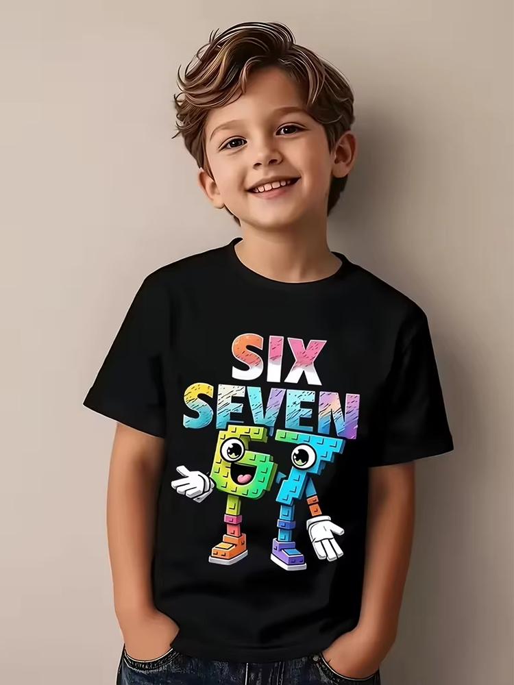 Kids Number 67 Graphic TShirt Soft Cotton Crew Neck Cute  Cool Birthday Wear for Boys  Girlsdf0054