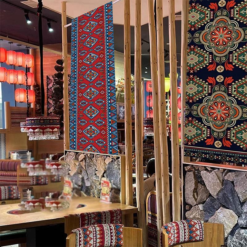60x300cm Boho Ethnic Pattern Hanging Fabric Homestay Special Feature Ceiling Wall Decor Special Feature Background Cloth New