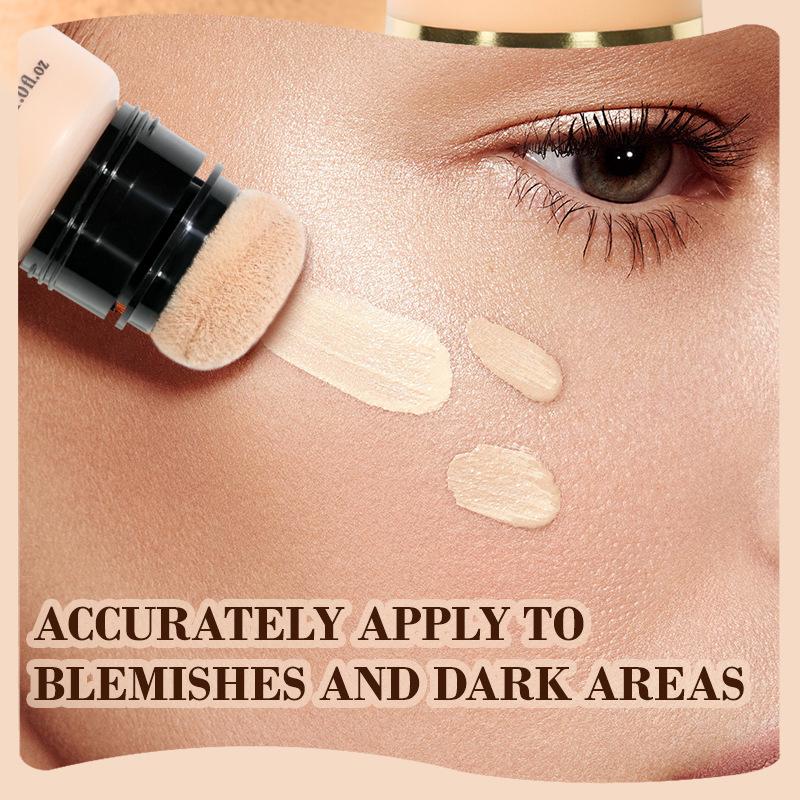 Bsimone Coverage Foundation Long-Lasting Oil Control Waterproof Liquid Foundation Matte Finish Concealer With Sponge Brush Head
