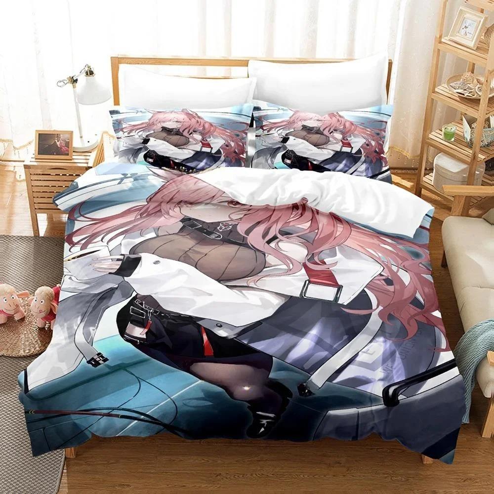 3D Printed Anime Kawaii Girls' Frontline Bedding Set Single Twin Full Queen King Size Bed Set Adult Kid Bedroom Duvet Cover Sets