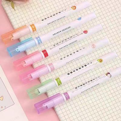 Set de 6 pixuri pentru chenar pentru chenar, evidențiatoare grafice, pixuri cu chenar curbe, planificator de jurnal, album de însemnări, rechizite școlare de artă