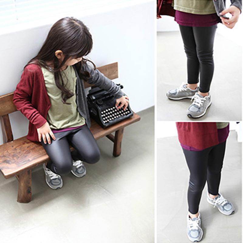 Buy Girls Imitation Leather Color Tight 