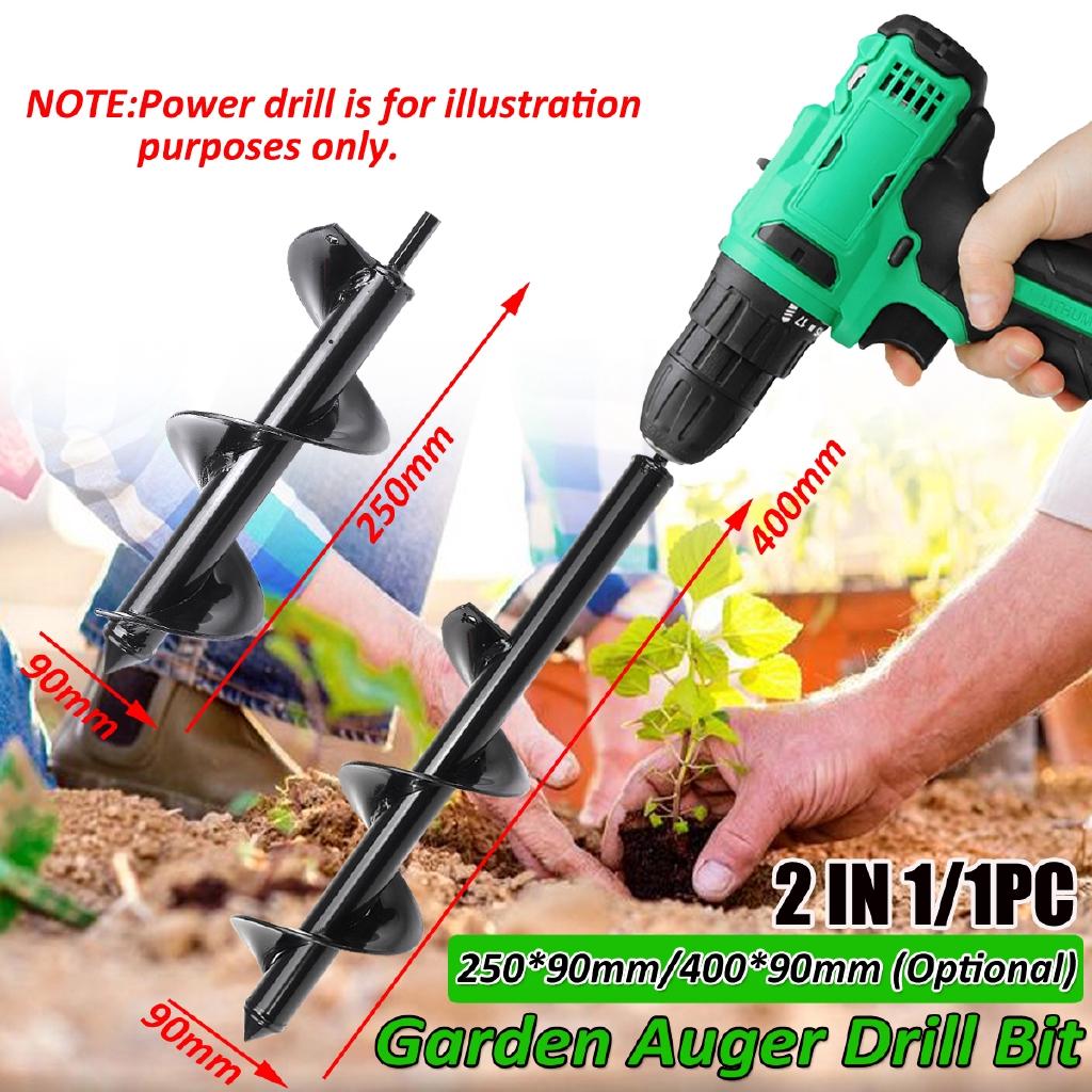 Erdbohrer für Garten und Garten, 250 x 90 mm
