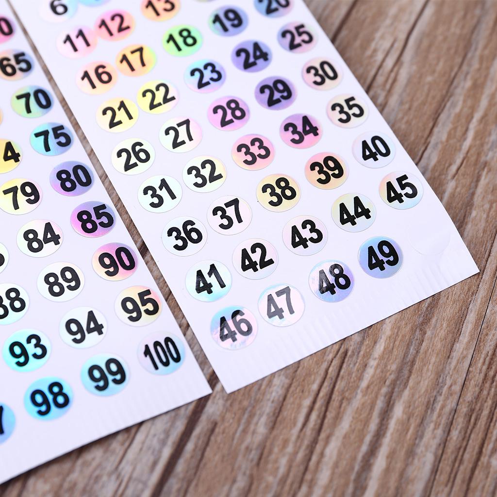 1 to 200 Number Stickers Self-Adhesive Round Number Labels Inventory Stickers Decal for Indoor Outdoor Storage Boxes
