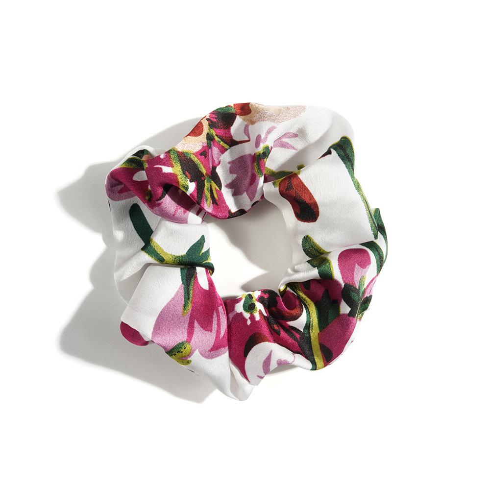 Leopard Print Hair Band Bohemian Large Intestine Band Small Fresh Commuter Rubber Band Flower Print Head Band Head Rope