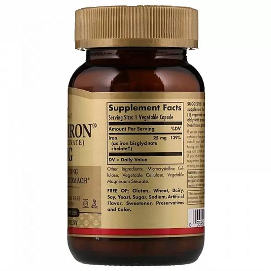 Solgar Sanftes Eisen, 25 mg.