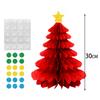 Honeycomb Christmas Decor 3D Paper Centerpieces for Tables, Xmas Ornaments for Home Party, Festive Holiday Decor Supplies for New Year