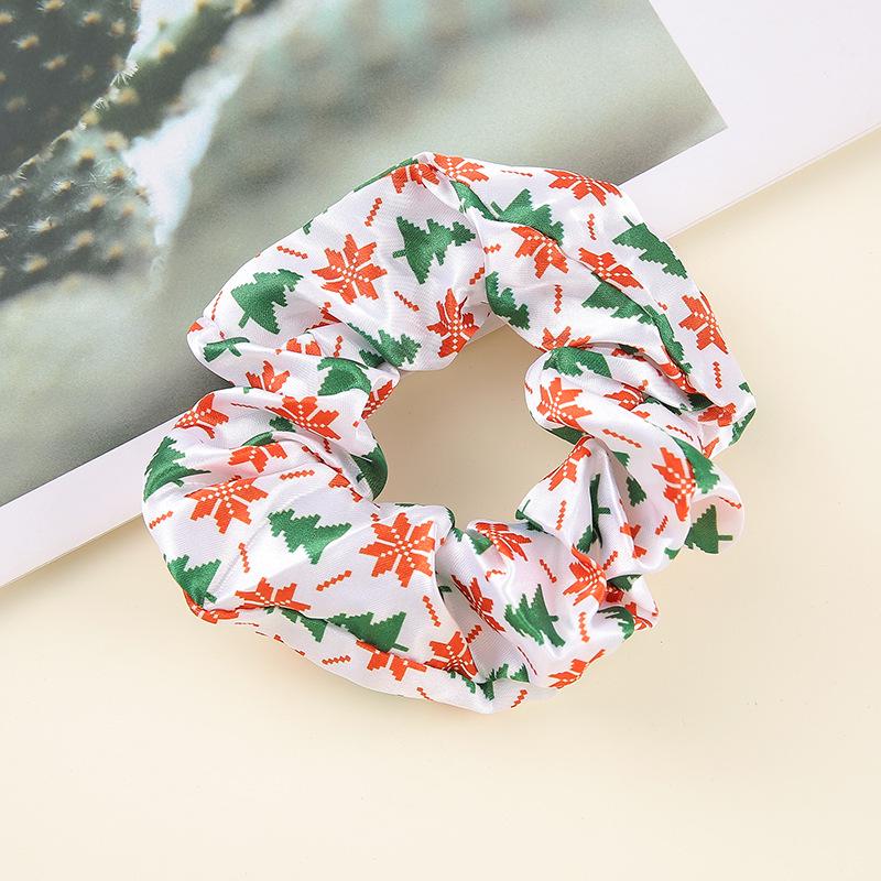 Satin Minimalistische Halloween & Weihnachten Scrunchie Haaraccessoires