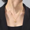 Witchcraft Witch Knot Pendant Necklace for Women Stainless Steel Geometric Choker Neck Chains Vintage Amulet Jewelry Gift