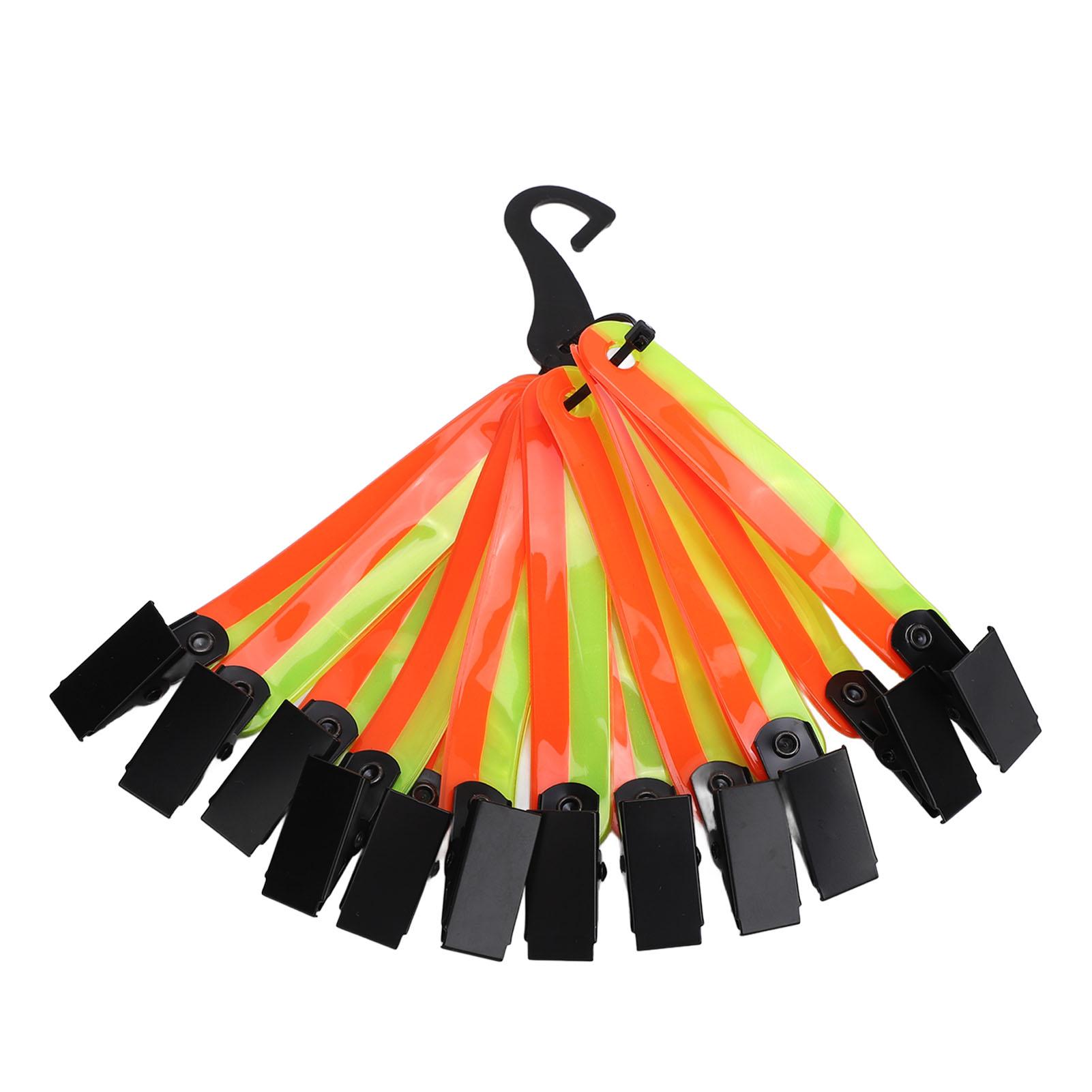 

12 шт., маркеры высокой видимости с зажимами, светоотражающие гвозди для деревьев, для пеших прогулок, охоты на открытом воздухе