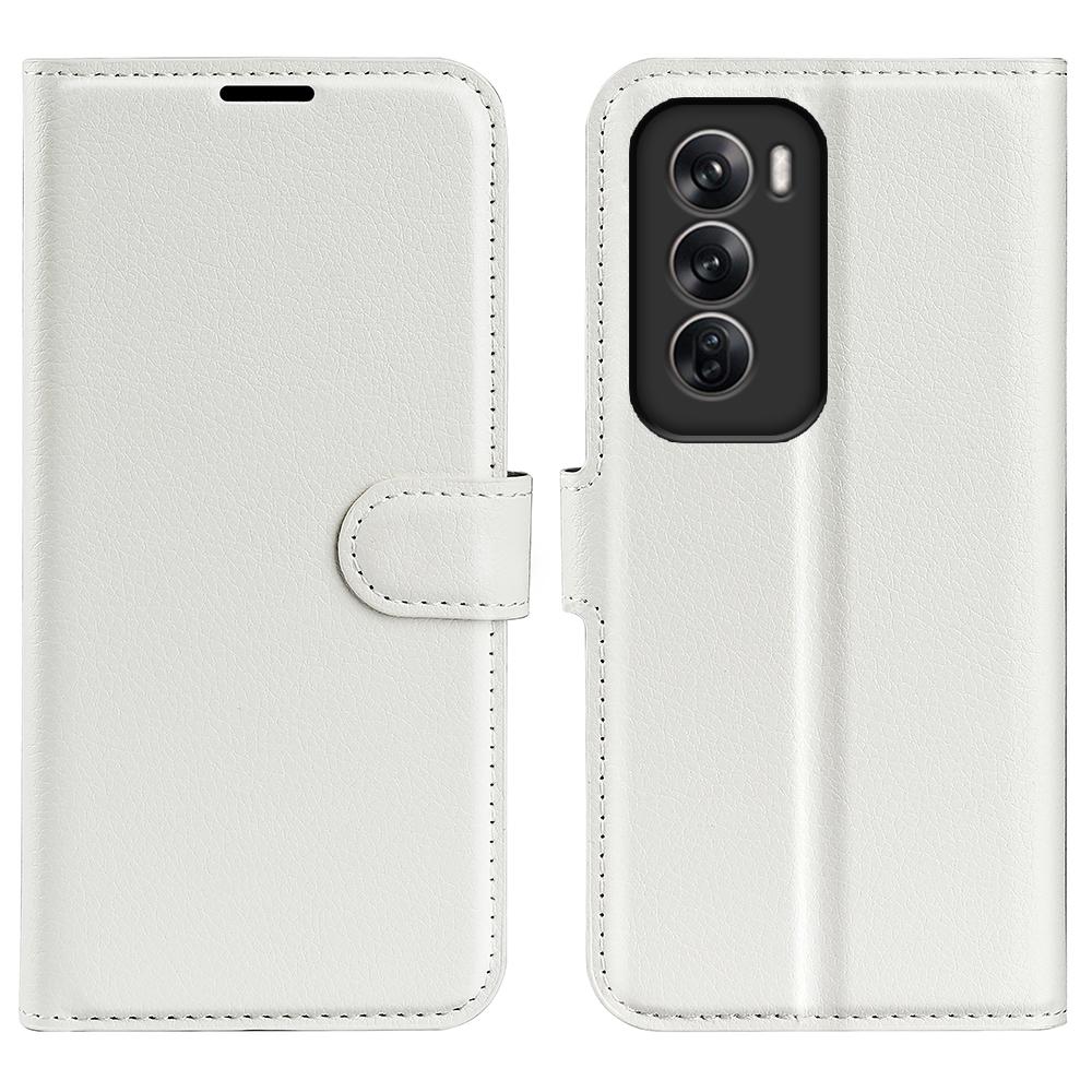 For Oppo Reno12 5G (Global) Wallet Case Litchi Texture Leather Phone Cover B