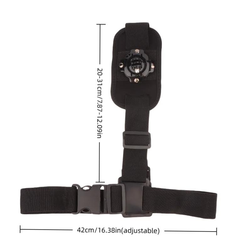 1Pc 360° Rotation Shoulder Black Polyester Fiber Strap Mount Chest Harness Adapter For Camera Accessories